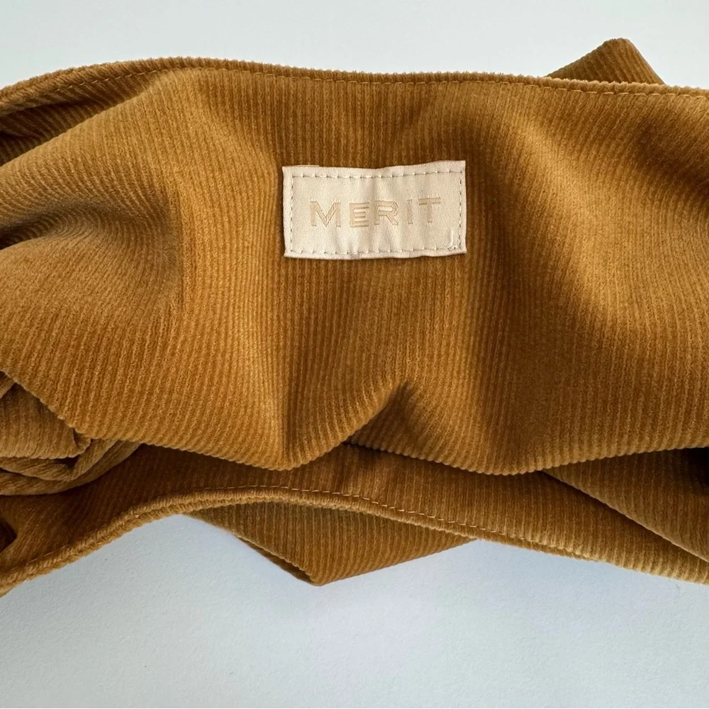 Merit Beauty The Signature Cosmetic Bag Corduroy Tie Top